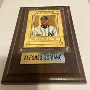 New York Yanke Alfonso Soriano Baseball Card Plaque 2004 Donruss Timelines - #4